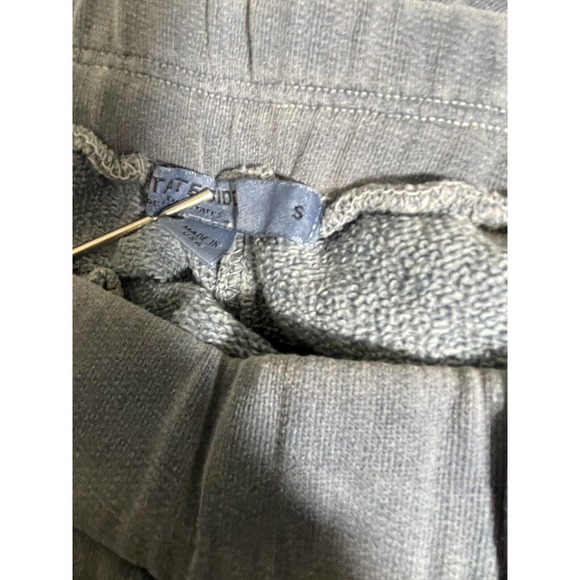 Stateside Anthro Women's Blue Terry Cropped Kick Flare Sweatpants Size Small - Picture 7 of 9